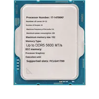 I7 14700KF soket 20-core 28-benang FCLGA1700 prosesor CPU Desktop baru dan digunakan resmi