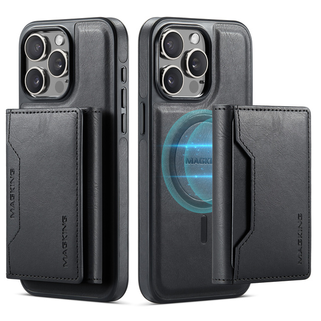 DG Ming Credit Detachable Card case Shockproof 2 in 1 Leather Wallet Bag Magnetic Phone case Cover for iPhone 16 15 14 13 12 11