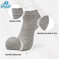 Chaussettes de Cheville en Coton Blanc pour Homme Chaussettes de Quart de Compression de Haute Qualité Taille 5-9 Confortable pour l'Automne Fait Logo