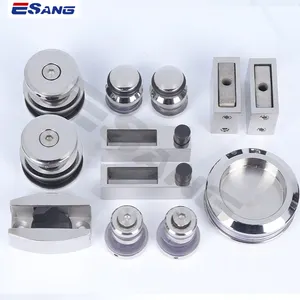 ESANG Bathroom Glass Sliding Door Hardware Shower Enclosures Fitting 304 Stainless Steel Glass Sliding System