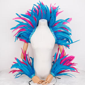 Plumas de Alta Calidad para Desinfección, <span class=keywords><strong>Carnaval</strong></span>, Halloween, Mascarada, Accesorios de Actuación, Chal de Plumas para Hombres y Mujeres, Universal - Product Image 4