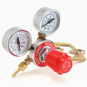 Vanne de réduction de pression pour propane, azote, oxygène et acétylène, filetage interne G5/8, avec manomètre pour bouteille de gaz - Product Image 1