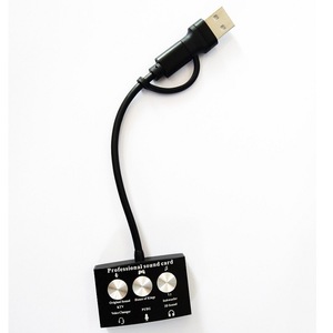 Tarjeta de sonido USB con tipo C para teléfono móvil, ordenador, transmisión en vivo, juegos, karaoke, reproducción de música, multifunción - Product Image 3