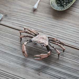 Metal Crab Lid Holder Imitation Copper Teapot Lid Rest Creative Tea Pet For Home <b>Office</b> Use - Product Image 3
