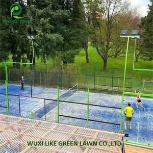 Corte de Pádel panoram con alfombra artificial recubierta de PU certificado CE 150mm x 150mm. - Product Image 6