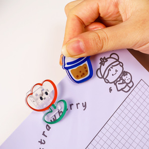 Spot Wholesale Transparent Cartoon Acrylic Clip Cute Ins Girl Heart Snack Seal Student Test Paper Finishing Note Message Clip - Product Image 3