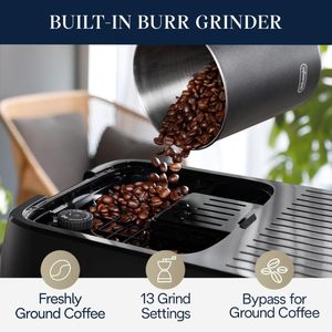 Máquina de Café <span class=keywords><strong>Magnifica</strong></span> Plus DL-10, 19 Bares, Pantalla Táctil de 7 Pulgadas, Más de 18 Recetas con un Solo Toque, Espumador de Leche Automático, Molinillo Integrado, para Hogar y Oficina - Product Image 2