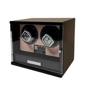 Новый премиальный автоматический заводчик для часов на 2 слота с текстурой дерева, управление через приложение, антимагнитный, ультразащитный, для мужчин - Product Image 1