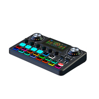 Mixeur audio de jeu Carte son Interface audio Microphone Kit Interface De Audio Mixeur Dj Carte son avec microphone de bureau Sing