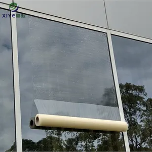 custom pe film plastic 1.5mm transparent protection film for door frame and window glass