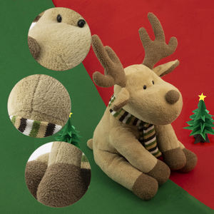 ของเล่นตุ๊กตานุ่มยัดไส้กวางเรนเดียร์ที่กำหนดเองในวันคริสต์มาสของเล่น mandr ปรับแต่งตามความต้องการของคุณ CN; Jia - Product Image 4