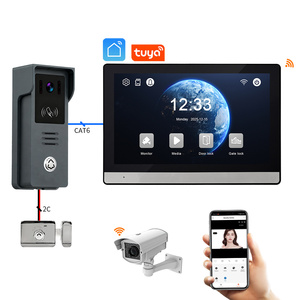 <span class=keywords><strong>Interphone</strong></span> vidéo IP <span class=keywords><strong>moderne</strong></span> avec écran tactile IPS 7 pouces, multilingue, HD 1024*600, étanche - Product Image 1