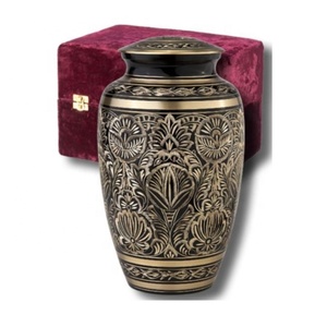 Urna Funeraria Negra Estilo Americano para Adultos - Diseño Ecológico y Duradero con Capacidad de 200/220 Pulgadas Cúbicas para Seres Queridos - Product Image 3