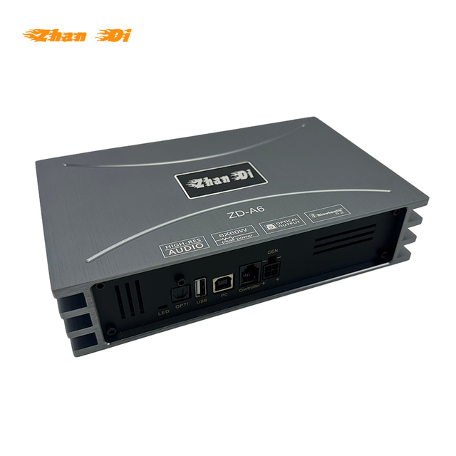 Car Stereo DSP Amplifier 6 in 8 Out  with 31 EQ Band Tuning Andrond APP Equalizer Class AB Car DSP Amplifier