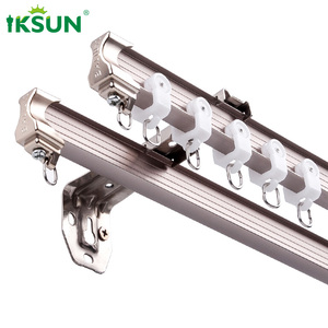 IKSUN Wholesale Manufacturer Arched Window Ceiling Mount Curved <b>Curtain</b> Rail Aluminium Bendable <b>Curtain</b> Track System - Product Image 3