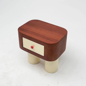 Creativo stile crema in legno bella camera da letto per bambini mobili in legno comodino con cassetto di stoccaggio per uso camera da letto - Product Image 5