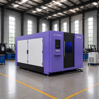 Machine de découpe laser à fibre entièrement fermée avec table d'échange et axe rotatif, pour découpe de métaux, haute puissance, commande CNC