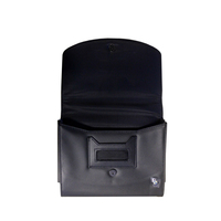 Étui de rangement pour documents de voiture en cuir PU tendance avec fermeture à rabat pour rangement automobile