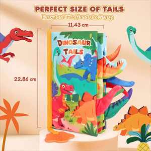 Livre en tissu pour le temps sur le ventre pour bébé de 0 à 6 mois, de 6 à 12 mois, livre sensoriel tactile et froissé avec anneau de dentition pour tout-petit - Product Image 2