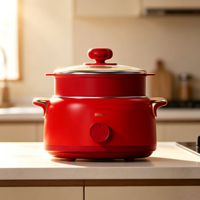 Casserole Électrique Multifonction 4L avec Panier Vapeur, Poignées Anti-Brûlure, Gain de Place, pour Frire, Faire Bouillir et Cuire à la Vapeur