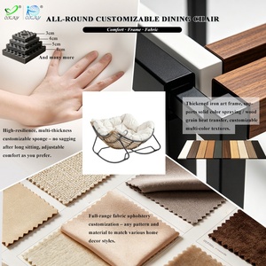 Silla Mecedora <span class=keywords><strong>de</strong></span> Ratán OKAY, Silla Reclinable Moderna para Sala <span class=keywords><strong>de</strong></span> Estar, Silla Tapizada en Tela con Cojín Suave - Product Image 2