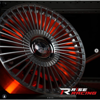 Jantes en alliage d'aluminium forgé RISE Classic Nice à rayons multiples, taille complète 17-22 pouces, 40 mm ET, PCD 5x112/120, T6061, finition noire