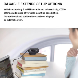 Logitech <span class=keywords><strong>C505e</strong></span> 720P HD Webcam Interfaz USB Computadora Cámara de oficina para videoconferencia Cursos en línea Educación a distancia - Product Image 3