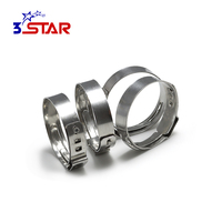 Colliers de serrage à pince à oreille unique en acier inoxydable 304 pour tuyaux de voiture, lignes d'appareils électroménagers et équipements de machinerie