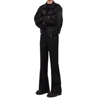 Veste de motard noire style 6 pour homme en similicuir PU, sur mesure OEM ODM, vente en gros pour toutes les saisons