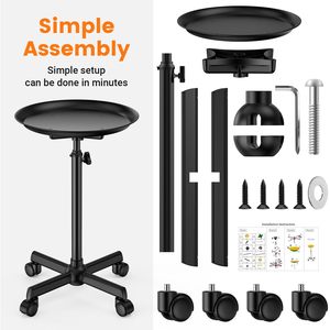 High Quality Beauty Spa Salon Cart Rolling <b>Trolley</b> Cart Salon Nail Rolling Aluminium Adjustable Height Salon Tray Cart - Product Image 3