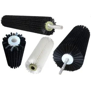 Precio de fábrica Cepillos giratorios industriales personalizados Cilindro de limpieza Cepillo de rodillo central