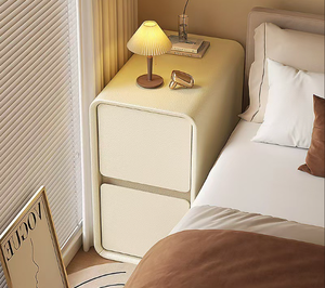 Solid Wood Side <strong>Table</strong> <strong>With</strong> <strong>Drawers</strong> <strong>Narrow</strong> <strong>Bedside</strong> <strong>Table</strong> Free Installation Nightstand - Product Image 4