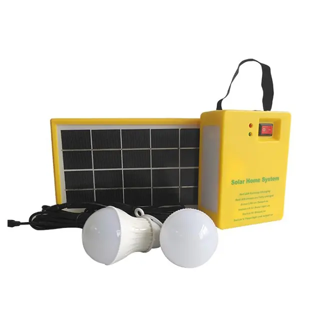 Bateria de lítio embutida no sistema de iluminação externo solar 3w portátil casa sistema solar