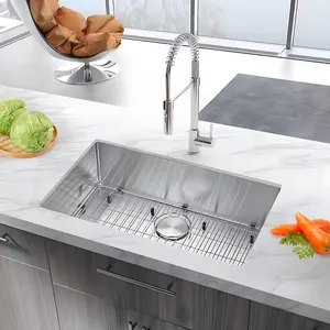 Lavello professionale personalizzato per lavare le verdure da cucina in acciaio inox Undermount lavello fatto a mano