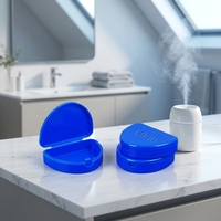 Boîte de rangement pour appareils orthodontiques en plastique coloré avec logo personnalisé, boîte pour aligneurs dentaires, pour ranger les prothèses dentaires, les appareils invisibles pour adultes