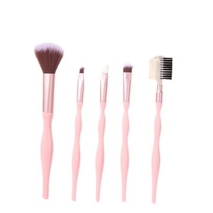 ชุดแปรงแต่งหน้า LMLTOP 5 ชิ้น ขนแปรงสังเคราะห์ ด้ามอลูมิเนียม รูปทรงแบน สำหรับอายแชโดว์และตกแต่งคิ้ว - Product Image 1