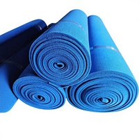 Feuille de mousse de silicone à cellules ouvertes bleue de 20 mm d'épaisseur, rouleau de 1 m x 5 m, tapis en caoutchouc moussé extra épais pour table à repasser et presse à chaud
