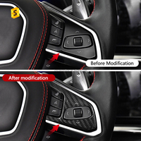 Accessoires d'intérieur de voiture en Fiber de carbone ES pour Corvette C8 accessoires de voiture garniture de clé de volant en Fiber de carbone