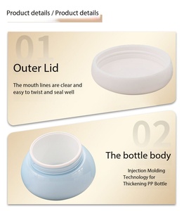 <span class=keywords><strong>Pot</strong></span> de rangement cosmétique vide en <span class=keywords><strong>forme</strong></span> de pierre bleue et blanche, mignon et brillant - Product Image 6