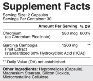 Extrait de Garcinia Cambogia 60% HCA Capsules de <span class=keywords><strong>Chrome</strong></span> - Complément <span class=keywords><strong>Alimentaire</strong></span> de Qualité <span class=keywords><strong>Alimentaire</strong></span> pour Adultes - Product Image 2