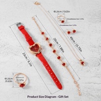 Coffret Cadeau de Bijoux en Cuir en Forme de Cœur avec Cristaux pour Femme - Style Affaires - Idéal pour Toutes les Occasions : Anniversaire de Petite Amie/Petit Ami, Saint-Valentin