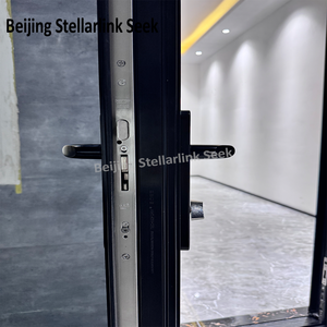 <span class=keywords><strong>Porte</strong></span> double d'entrée française en aluminium thermolaqué, à haute efficacité énergétique, pour villa, balcon, patio, terrasse, directement de l'usine - Product Image 2