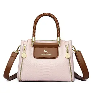 Bolsos de hombro para mujer, bolsos de cuero de lujo, bolsos cruzados de Color sólido para mujer, bolso de mano para mujer, Bolsa de marcas famosas