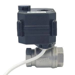 วาล์วปรับอัตราการไหลของน้ำ0-10V อุปกรณ์กระตุ้นไฟฟ้าวาล์วบอลพลาสติกพีวีซีสแตนเลสทองเหลือง - Product Image 2