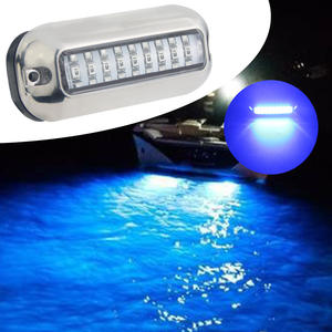 Lumières sous-marines LED en acier inoxydable 316 pour yachts et navires 10-30V Lumière blanche bleue verte IP68 Nouveau matériel marin - Product Image 5