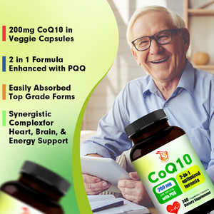 Healthcare Supplement CoQ 10 Capsules with Coenzyme Q10 Dietary Supplement Support Heart Vascular Health Energy Support Capsules - Product Image 3