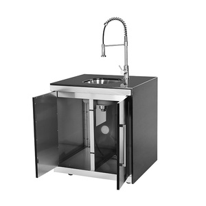 Hot Sale Home Kitchen Sink And Cabinets Stainless Steel Durable Cabinet Set