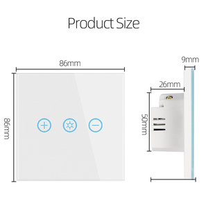 Interruptor de Luz Inteligente Tuya de 1/2/<span class=keywords><strong>3</strong></span> Botones con Panel de Vidrio, Interruptor Táctil de Pared con Wifi, Control Remoto por Aplicación, Compatible con Google <span class=keywords><strong>Alexa</strong></span> - Product Image 6