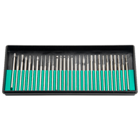 Ensemble d'aiguilles de meulage diamantées électriques universelles 30 pièces/boîte Dureté moyenne pour le perçage et la gravure Outils en pierre OEM pris en charge
