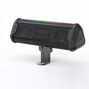 Barre de son pour moto ATV compatible AOVEISE Éclairage RVB étanche 105dB 7/8-1.25 po. Guidon en alliage d'aluminium 12V - Product Image 1